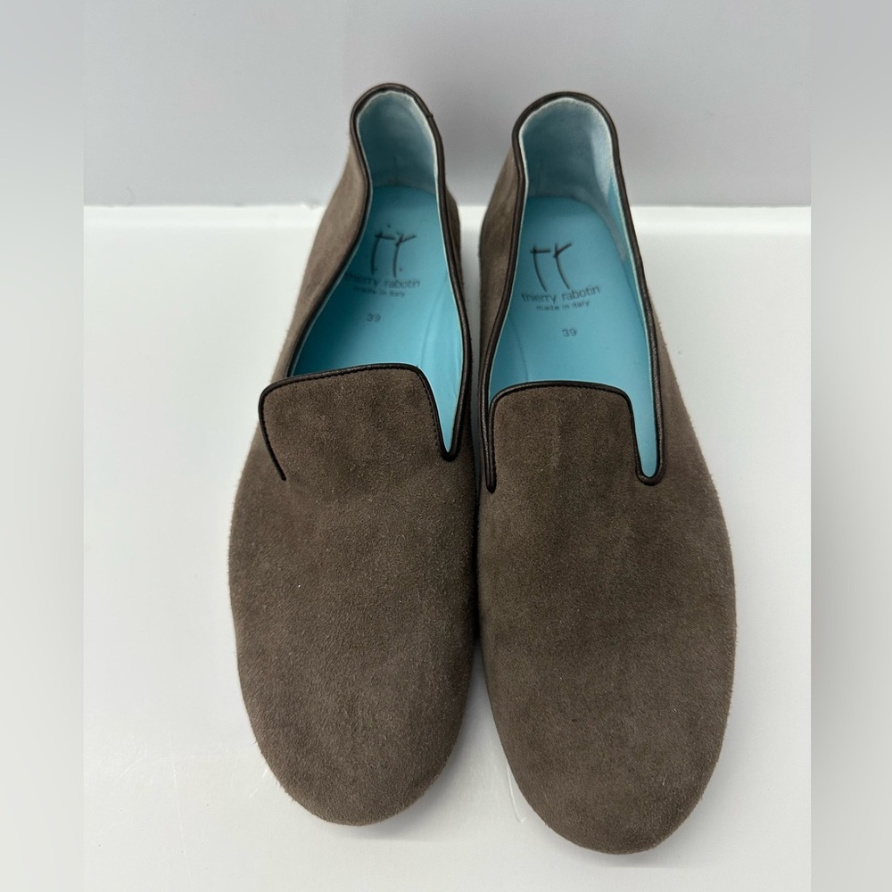 THIERRY RABOTIN Women’s Taupe Suede Loafers - size 39